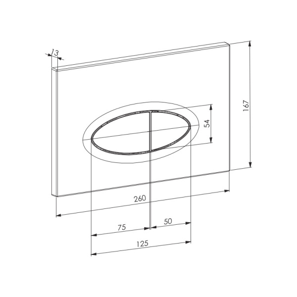 Кнопка смыва механическая D&amp;K Rhein.Marx DB1399002 цвет матовый хром