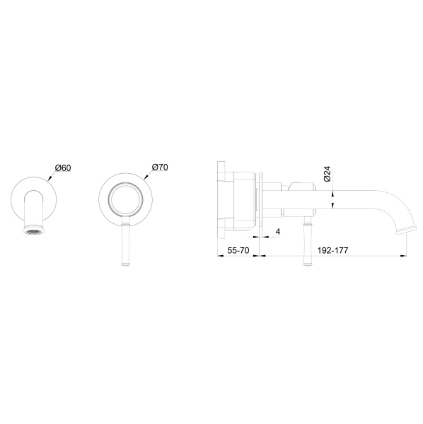 Смеситель для раковины Wonzon &amp; Woghand Tor WW-88869073-RG розовое золото