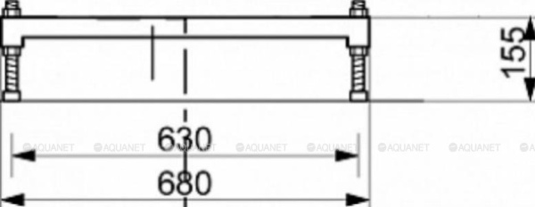 Ножки для ванны шириной 75, 80 см Эстет Дельта ФР-00004714  