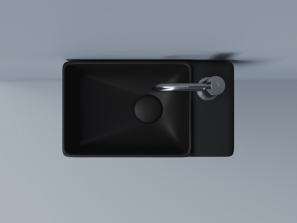 Раковина подвесная прямоугольная Ceramica Nova Element CN5045MB фарфор цвет черный матовый