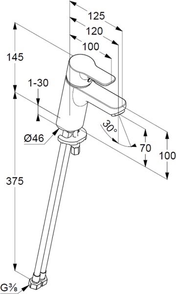 Смеситель для раковины Kludi Pure&Easy 370289165 белый/хром