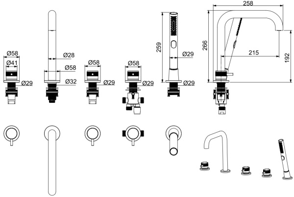 Смеситель для ванны Allen Brau Priority 5.31007-00 на борт ванны 
без термостата хром