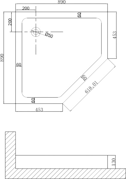 Душевой поддон Niagara NG-90-90D 90x90 белый