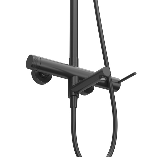 Душевая система со смесителем Cezares Relax RELAX-CVD-NOP монтаж настенная без термостата черный матовый