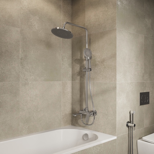 Душевая система со смесителем Grossman Galaxy 500.K35.01.100 монтаж настенная без термостата хром