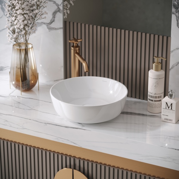 Раковина  круглая Grossman Style GR-3032 фаянс цвет белый