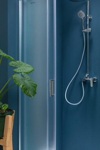 Душевой угол Aquanet  SE-900Q четверть круга  стекла матовые рифленые, профиль хром