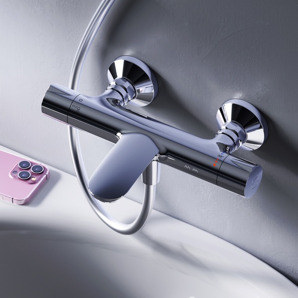 Смеситель для ванны или душа Am.Pm Like F8050000 настенный 
с термостатом хром