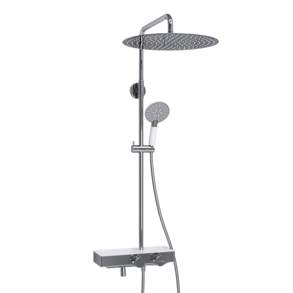 Душевая система со смесителем Wasserkraft  A113.117.058.CH Thermo монтаж настенная с термостатом хром