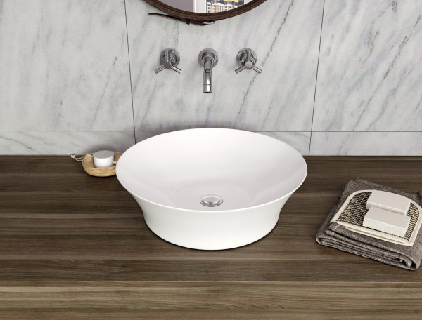 Раковина накладная круглая Allen Brau Liberty 4.32002.20 керамика цвет белый