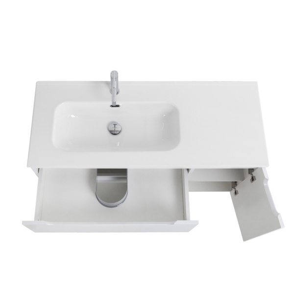 Тумба под раковину подвесная BelBagno Etna ETNA-1200-2C-1A-SO-BL-L 120 см  2 ящика + 1 дверца цвет Bianco Lucido 