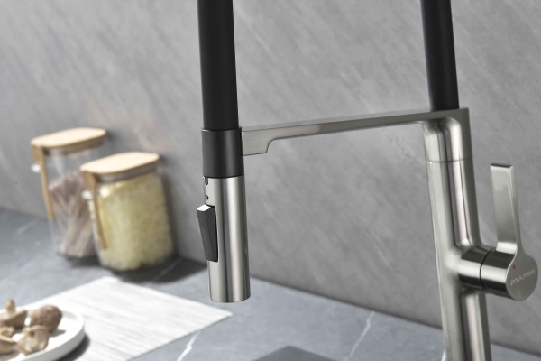 Смеситель для кухни Paulmark Barrel Ba214029-BS без подключения к фильтру нержавеющая сталь