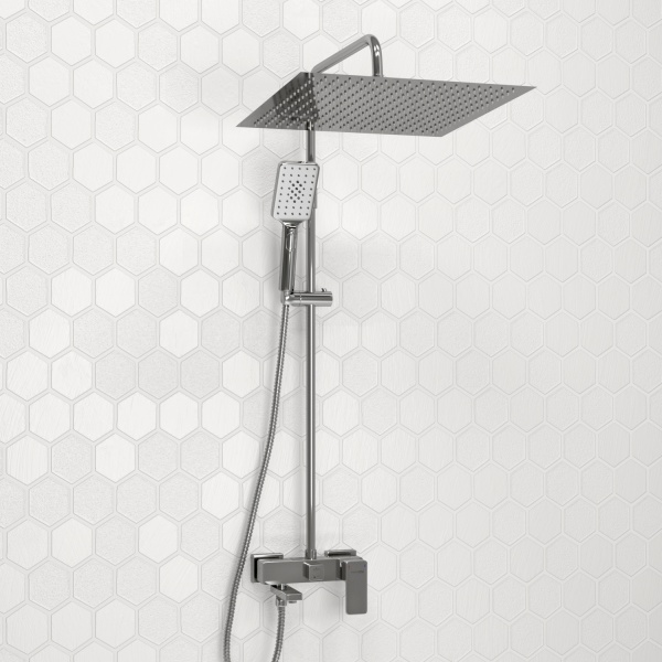 Душевая система со смесителем Wasserkraft  A177.119.126.010.CH монтаж настенная без термостата хром