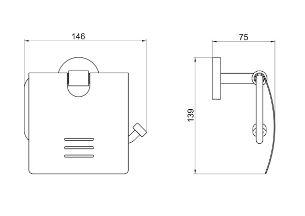 Держатель для туалетной бумаги Акватек Бетта AQ4609CR настенный хром