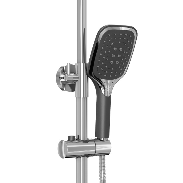 Душевая система со смесителем Grossman Alba 500.K35.06.100/210 монтаж настенная без термостата хром/черный