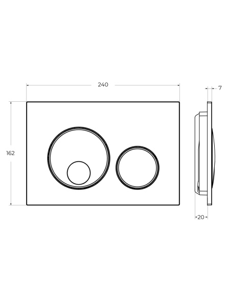 Кнопка смыва механическая Cezares Relax RELAX-BTN-GM цвет оружейная сталь