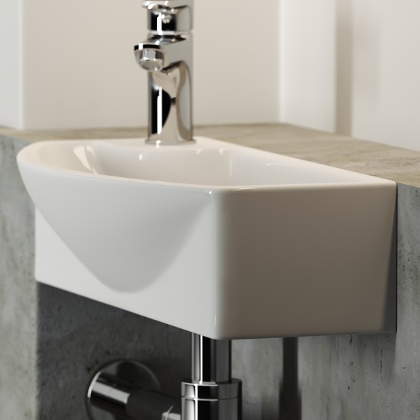 Раковина подвесная прямоугольная Ceramica Nova Element CN6038R фарфор цвет белый