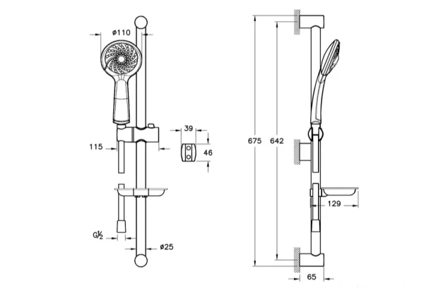 Комплект смесителей 3 в 1  VitrA Flow Round A42302EXP хром