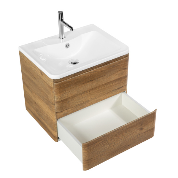 Тумба под раковину подвесная BelBagno Albano ALBANO-600-2C-SO-RR 60 см  2 ящика цвет Rovere Rustico 