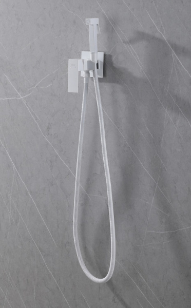 Гигиенический душ Abber Daheim AF8226W встраиваемый в стену белый матовый