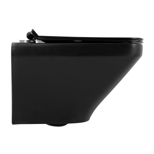 Унитаз подвесной BelBagno Sela BB3201CHR-MB Rimless фаянс черный матовый