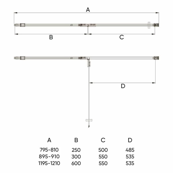 Душевая дверь Veconi Vianno VN73B-80-01-C4 80 см стекла прозрачные, профиль черный