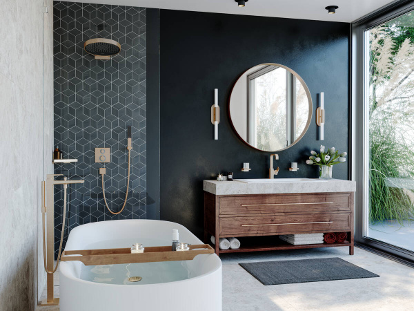 Лейка для душа Hansgrohe Rainfinity 26866140 шлифованная бронза 