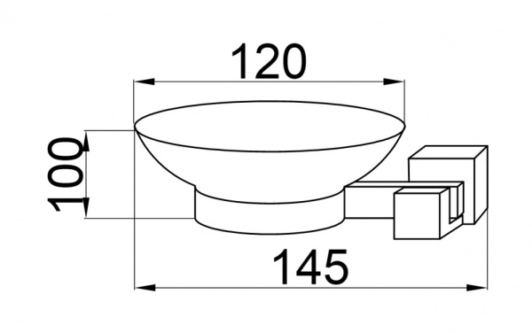 Мыльница Boheme Venturo 10303 настенная цвет Chrome