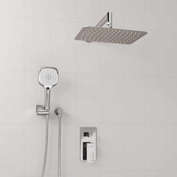 Душевая система со смесителем Wasserkraft  A16069 монтаж встраиваемая в стену без термостата хром