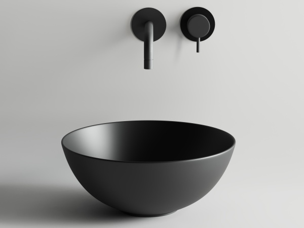 Раковина накладная круглая Ceramica Nova Element CN6004 фарфор цвет черный матовый