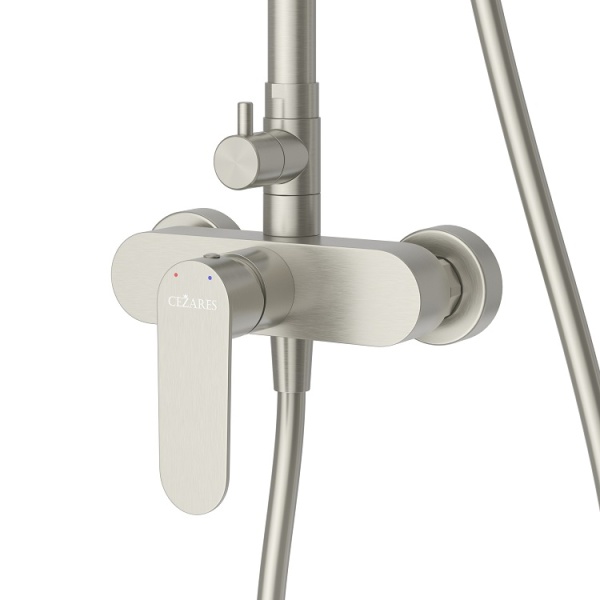 Душевая система со смесителем Cezares Stylus STYLUS-CD-IN монтаж настенная без термостата сатин