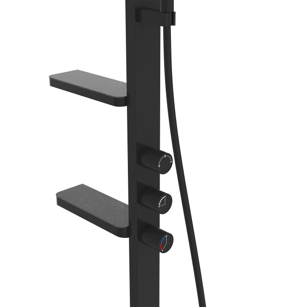 Душевая система со смесителем Vincea Inspire VSFS-3I11MB монтаж настенная без термостата матовый черный