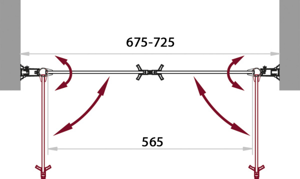 Душевая дверь BelBagno Sela SELA-B-2-70-C-Cr 70 см стекла прозрачные, профиль хром