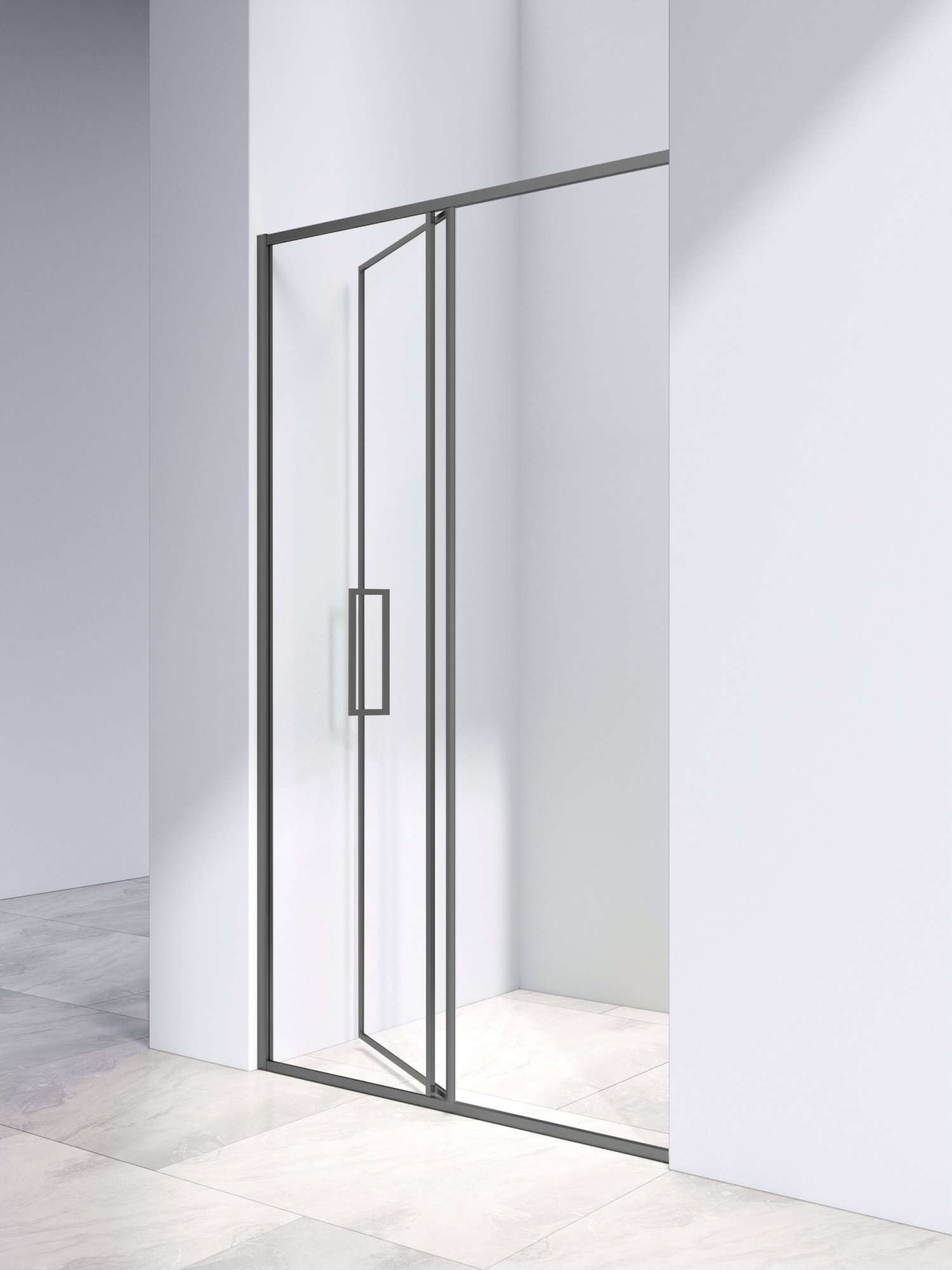 Душевая дверь Vincea Slim VDP-4SL120CLGM 120 см стекла прозрачные, профиль вороненая сталь