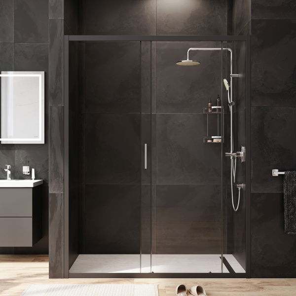 Душевая дверь Am.Pm Gem W90G-150-1-195BT 150 см стекла прозрачные, профиль черный