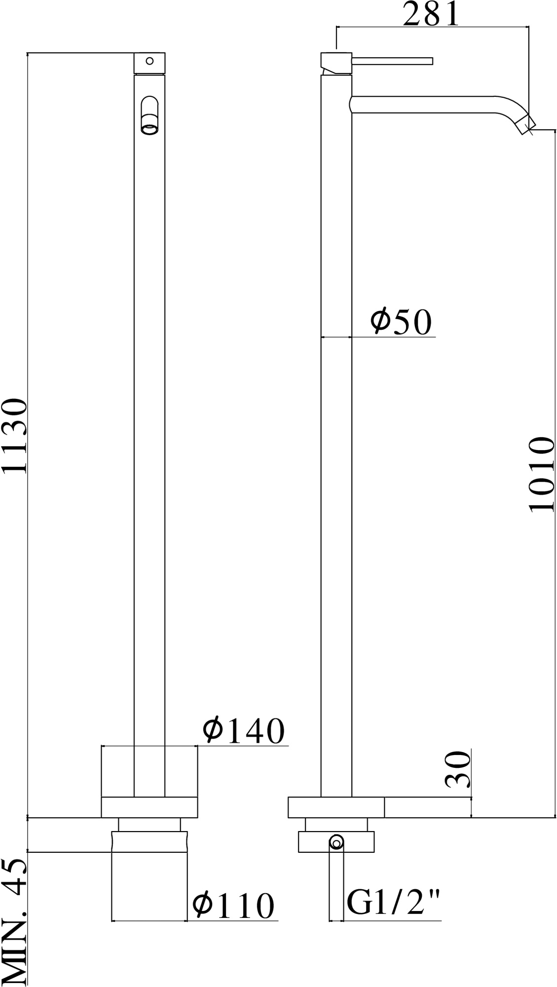Смеситель для раковины Paffoni Light LIG031NO 