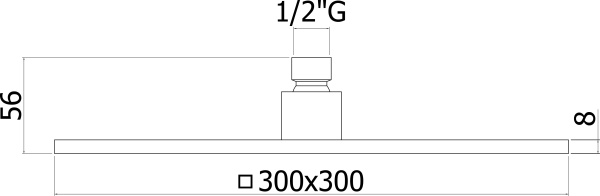 Верхний душ Paffoni Syncro King ZSOF078CR  