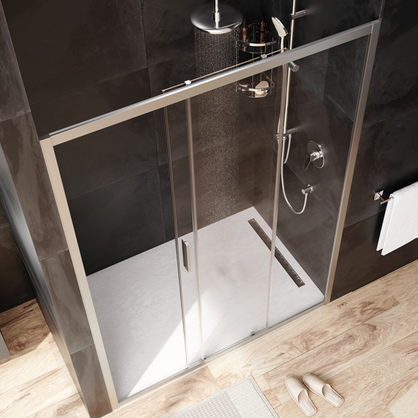 Душевая дверь Am.Pm Gem W90G-140-1-195MT 140 см стекла прозрачные, профиль хром