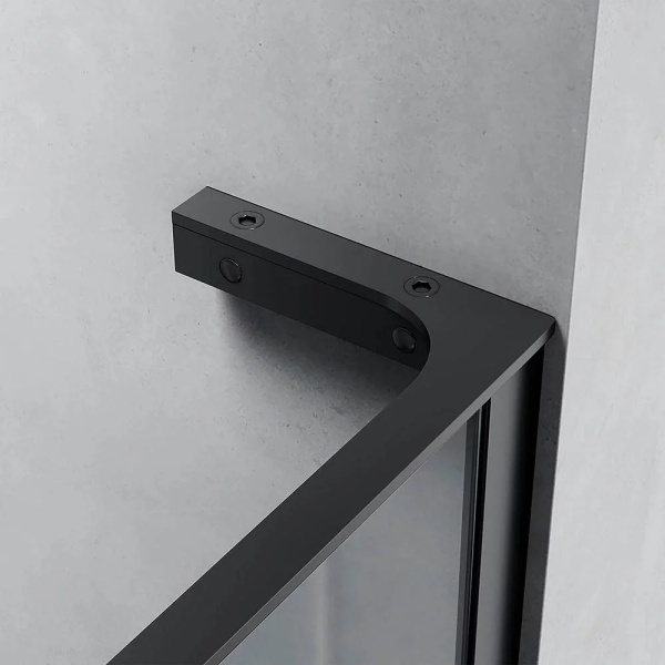 Душевая перегородка Veconi Korato KR77B-100-01-C8 100 см, стекла прозрачные, профиль черный матовый