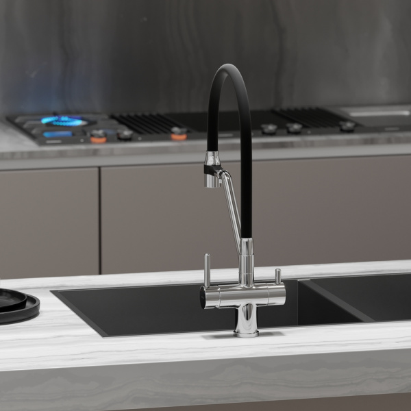 Смеситель для кухни Sancos Dora SC4003CH с подключением к фильтру хром