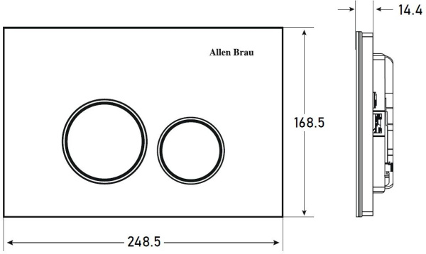Кнопка смыва пневматическая Allen Brau Priority 2.0 9.20005.20 стекло цвет белая/хром