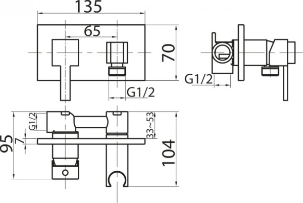 Комплект смесителей   Cezares  CZR-DA6-01 
