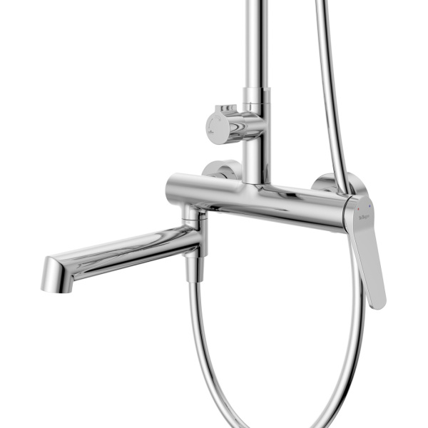 Душевая система со смесителем BelBagno Unique UNIQUE-VSCM-CRM монтаж настенная без термостата хром
