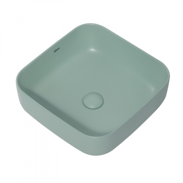 Раковина накладная квадратная  Abber Rechteck AC2211MCG фаянс цвет светло-зеленый матовый