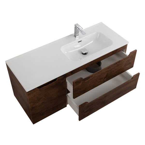 Тумба под раковину подвесная BelBagno Etna ETNA-1200-2C-1A-SO-RW-R 120 см  2 ящика + 1 дверца цвет Rovere Moro 