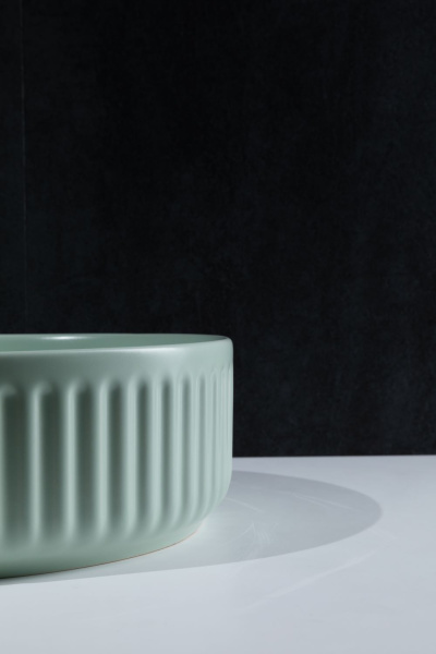 Раковина накладная круглая Allen Brau Fantasy 4.11032.MT керамика цвет зеленый