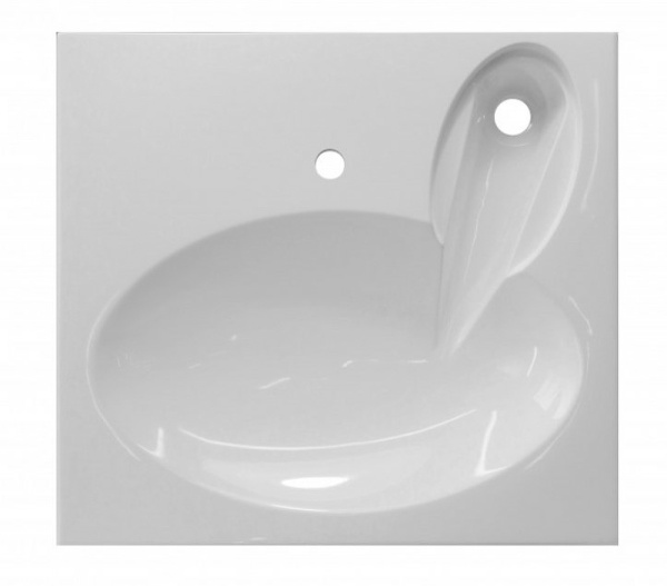 Раковина над стиральной машиной прямоугольная Эстет Lea ФР-00003451 литьевой мрамор цвет белый