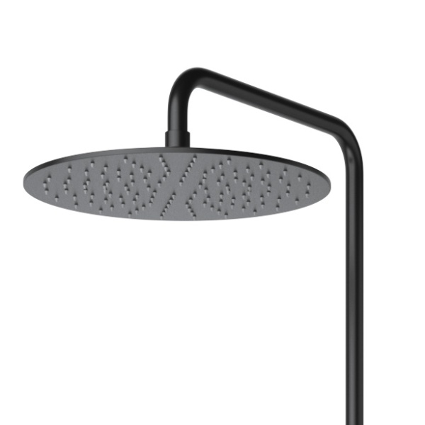 Душевая система со смесителем Cezares Leaf LEAF-CVDA-30-L-NOP монтаж настенная без термостата черный матовый