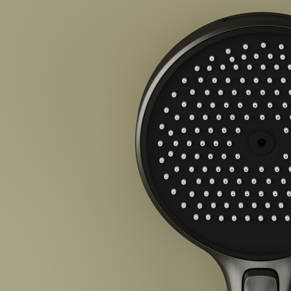 Душевая система со смесителем Sancos Space SC3006GMG монтаж встраиваемая  в стену с термостатом вороненая сталь