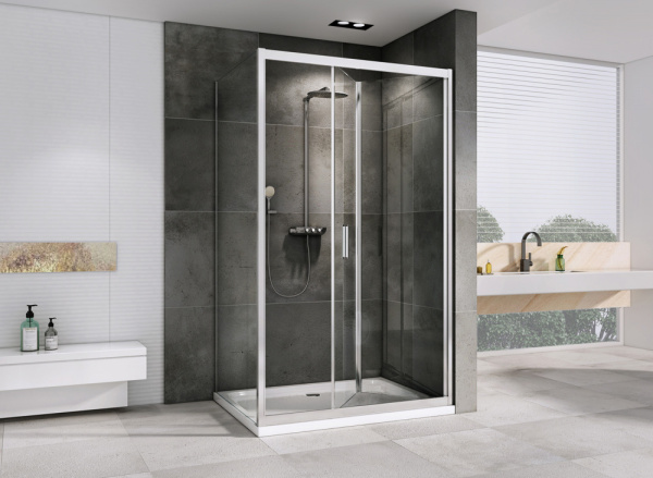 Душевой угол Abber Sonnenstrand AG07100-S90 прямоугольный 100x90 стекла прозрачные, профиль хром